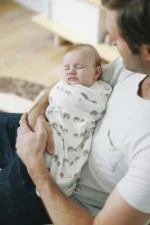 Ergobaby Dekica za zamatanje za dojenčad Swaddler, Slonići - Image 5
