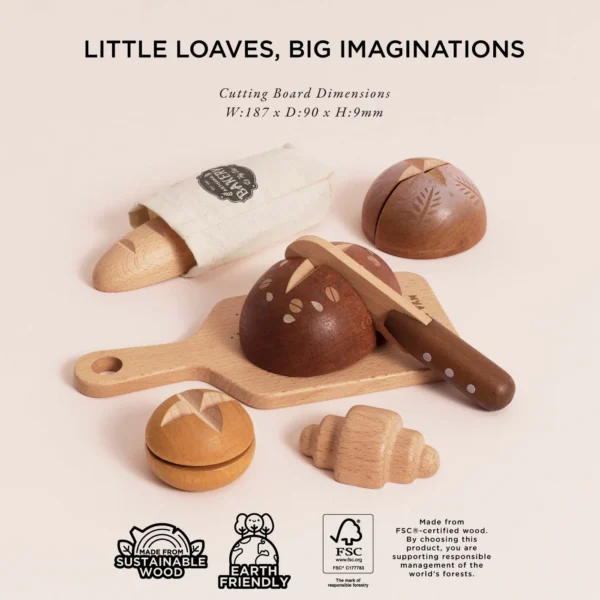 le toy van set kokošinjac (copy) Le Toy Van Set drvena daska i pekarska peciva za rezanje - Image 5