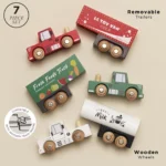 Le Toy Van Set drevenih kamina - Trailer Truck - Image 2