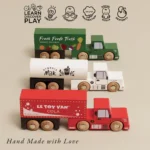 Le Toy Van Set drevenih kamina - Trailer Truck - Image 3