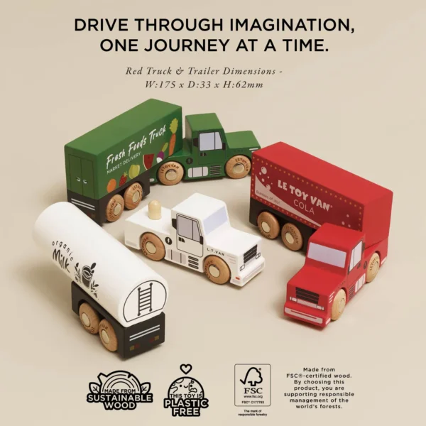 le toy van set drevenih kamina trailer truck Le Toy Van Set drevenih kamina - Trailer Truck - Image 4