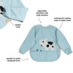 Done by Deer Siperak sa rukavima i džepom - Tiny farm Blue - Image 3