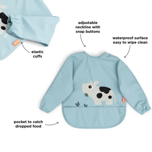 Done by Deer Siperak sa rukavima i džepom - Tiny farm Blue - Image 3