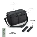 Done by Deer torba za kolica – Quilted changing bag Black - Image 4