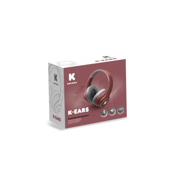 Kidywolf K-EARS Bluetooth slušalice za djecu i tinejdžere 85 dB – Red Dark - Image 6
