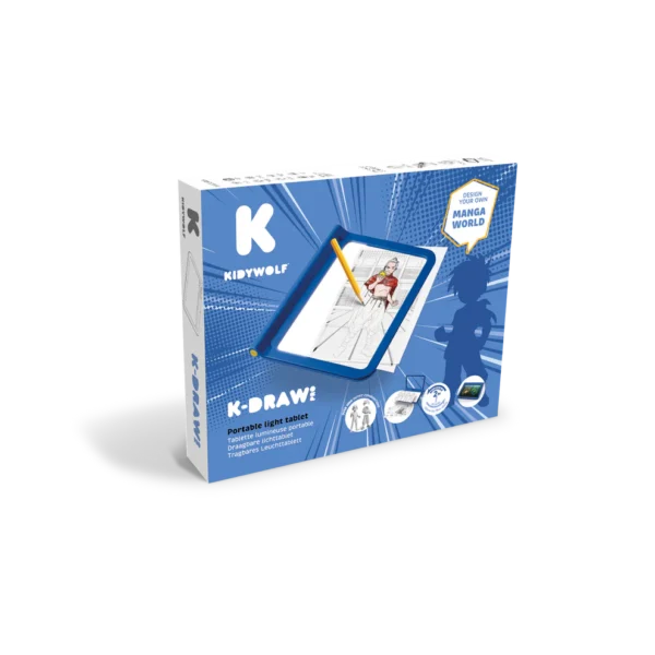 Kidywolf K-DRAW PRO MANGA Svjetleća tabla za crtanje i pisanje – Blue - Image 10