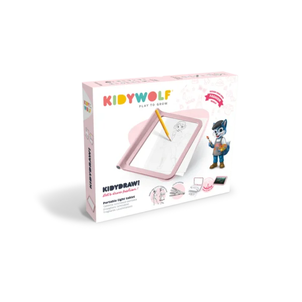 Kidywolf KIDYDRAW PRO Svjetleća tabla za crtanje i pisanje - Pink - Image 13