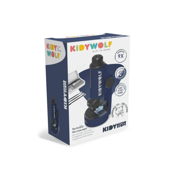 Kidywolf KIDYMICROSCOPE Prijenosni dječiji mikroskop x50/x150/x300 – Blue - Image 8