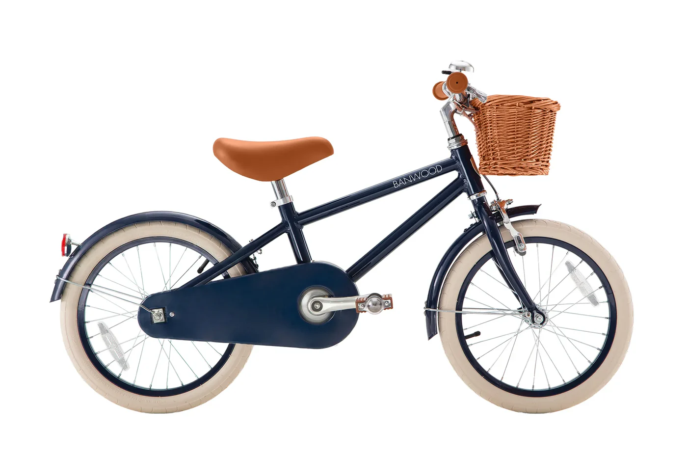 banwood classic bicikl 16" pink + pletena korpica (copy) Banwood Classic Bicikl 16" Navy Blue + Pletena korpica - Image 1