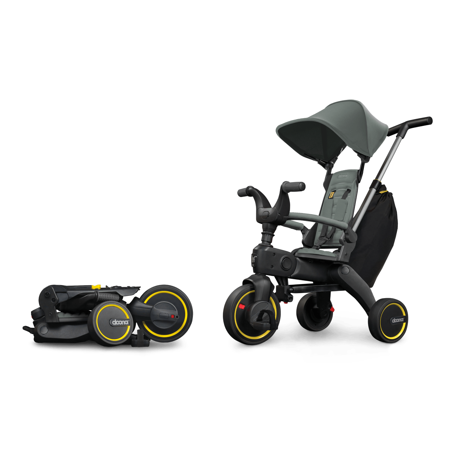 doona liki trike s3 premium sklopivi tricikl – slate green Doona Liki Trike S3 Premium sklopivi tricikl – Slate Green - Image 1