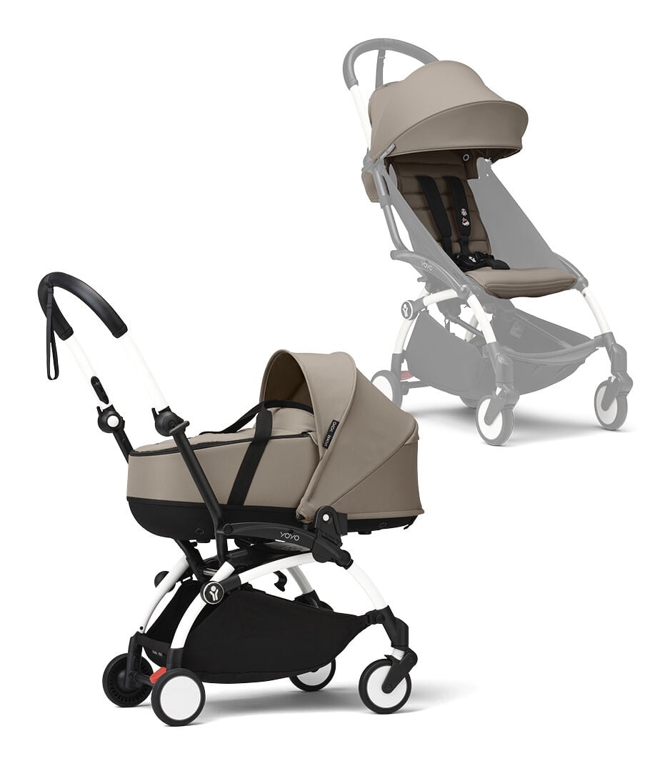 stokke yoyo³ kolica od 6 mjeseci i košara newborn shell – taupe Stokke YOYO³ kolica od 6 mjeseci i košara newborn shell – Taupe - Image 1