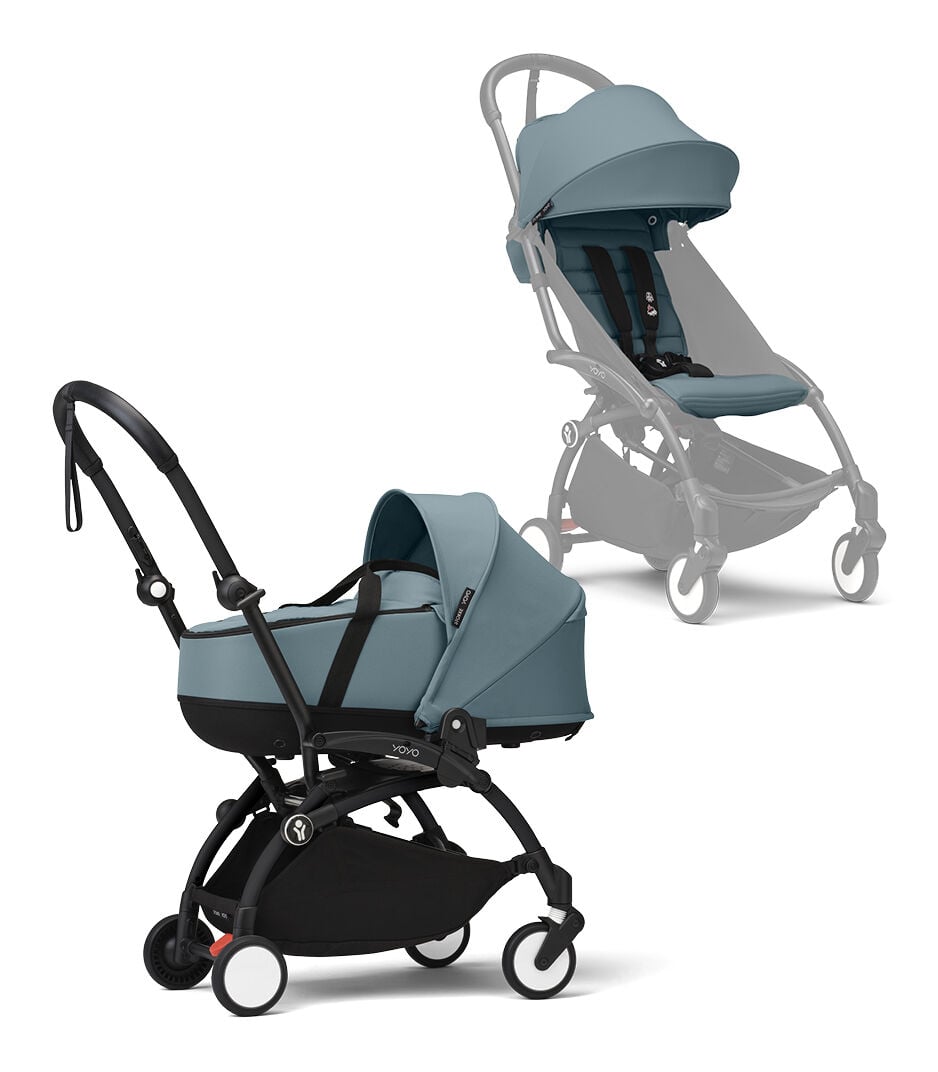 stokke yoyo³ kolica od 6 mjeseci i košara newborn shell – aqua Stokke YOYO³ kolica od 6 mjeseci i košara newborn shell – Aqua - Image 1