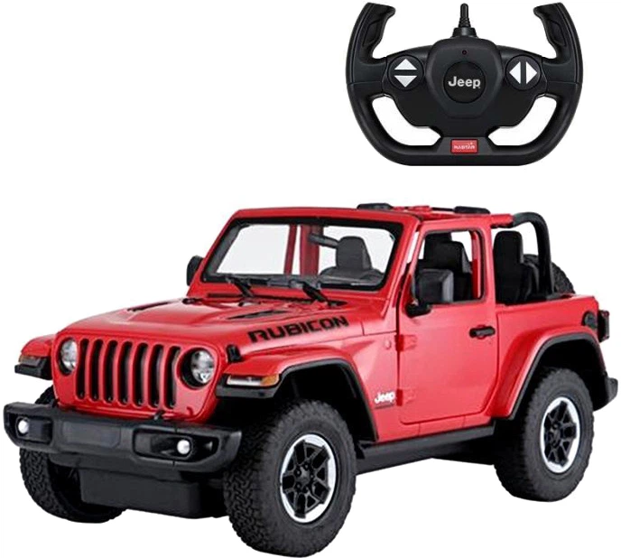 rastar jeep wrangler jl – rc auto 1:14, red Rastar Jeep Wrangler JL – RC auto 1:14, Red - Image 1