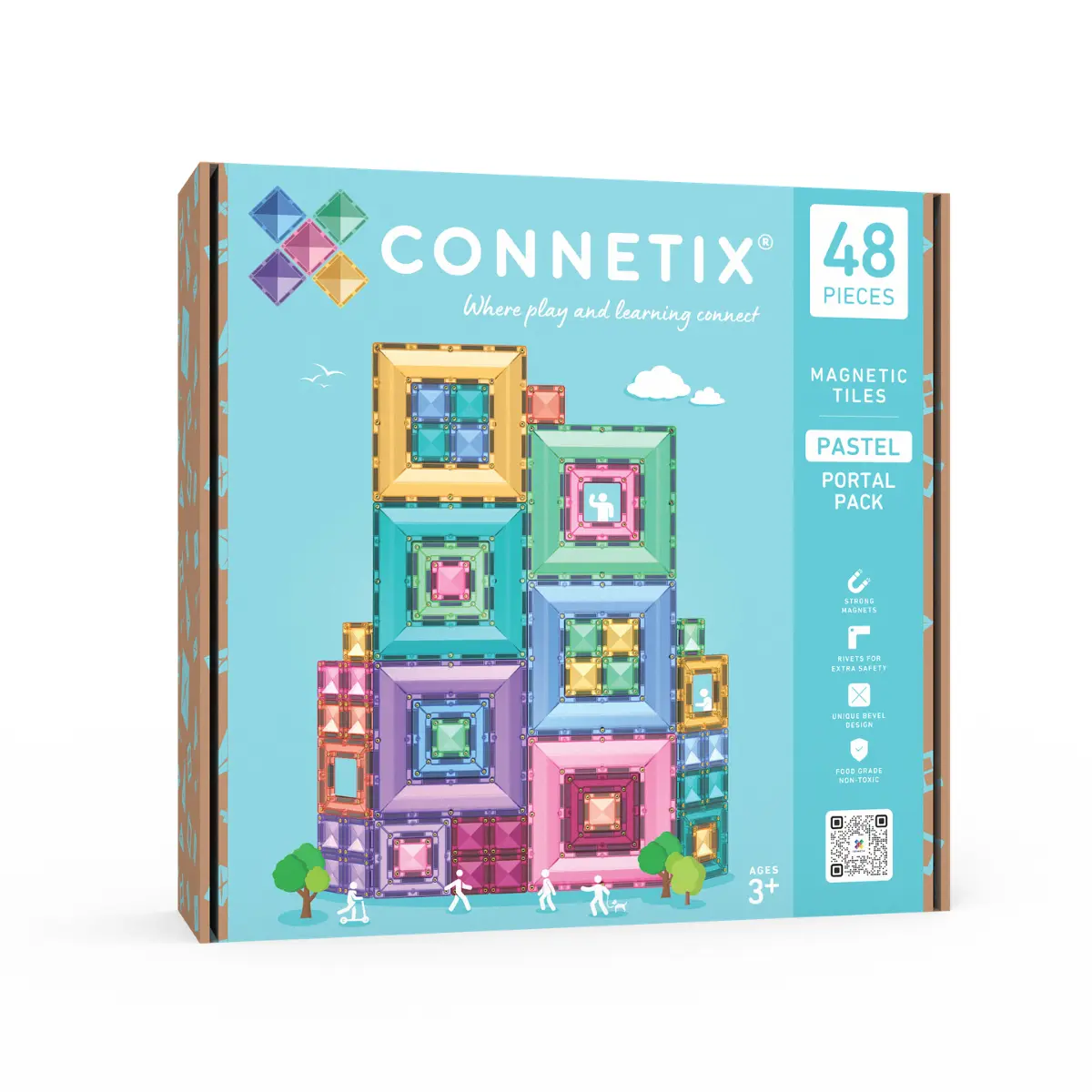 connetix tiles – pastel portal set (48 kom) Connetix Tiles – Pastel Portal set (48 kom) - Image 1