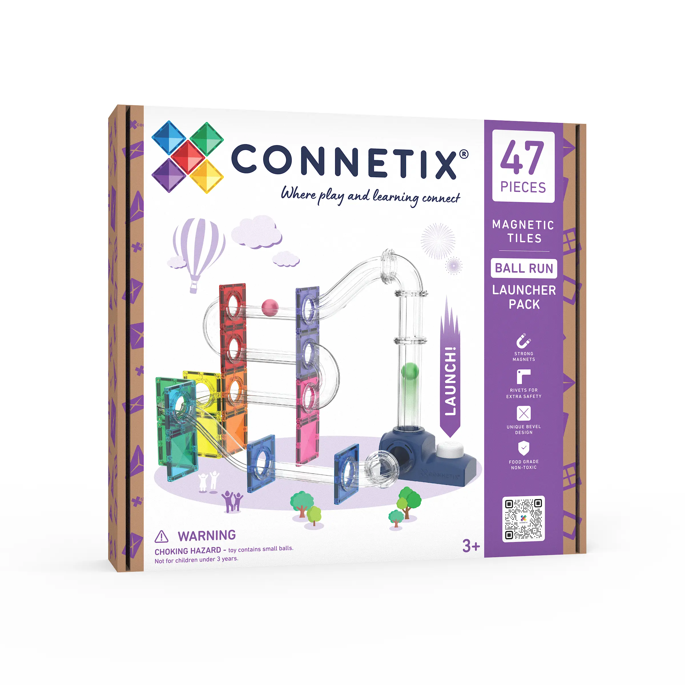 connetix tiles – ball run launcher set (47 kom) Connetix Tiles – Ball Run Launcher set (47 kom) - Image 1