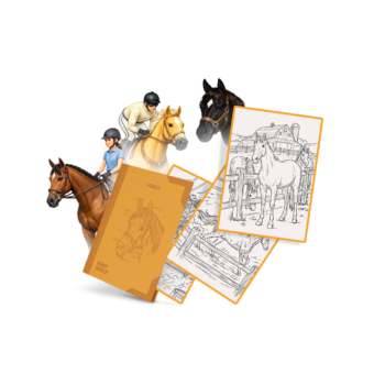Kidywolf KIDYDRAW PAD dodatni set ilustracija – Konji