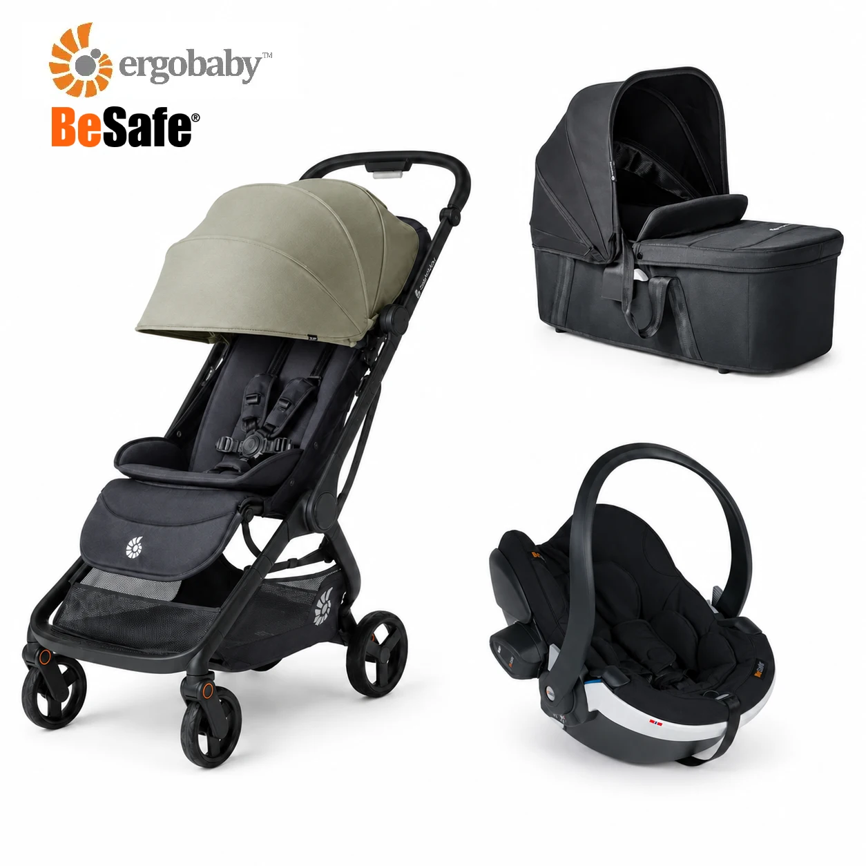 ergobaby metro 3 kolica 3u1 – soft olive Ergobaby Metro 3 kolica 3u1 – Soft Olive - Image 1