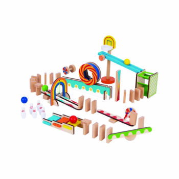 Tooky Toy drveni Domino Run set – 57 dijelova