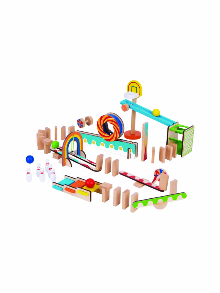 tooky toy drveni domino run set – 57 dijelova Tooky Toy drveni Domino Run set – 57 dijelova