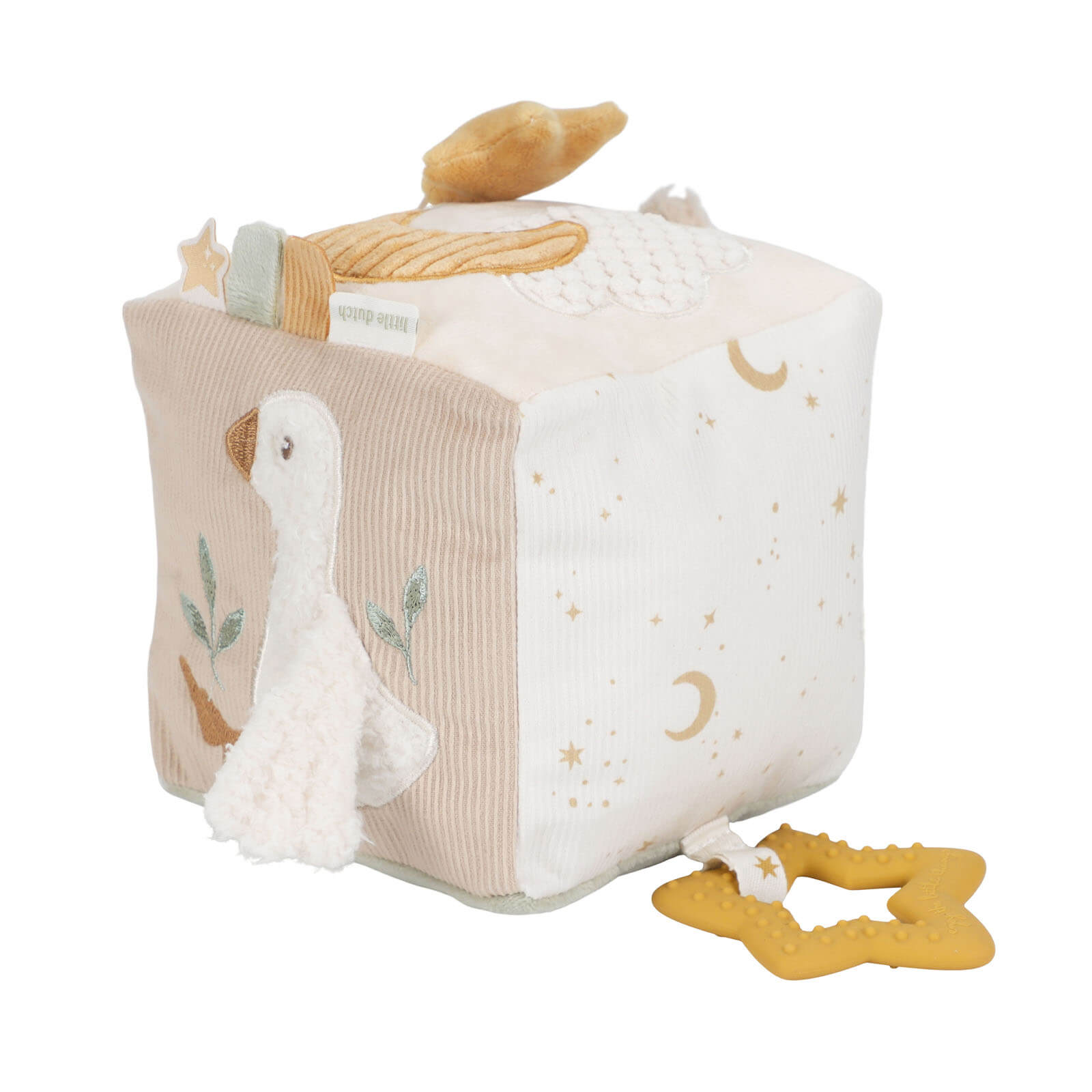 little dutch aktivna plišana kocka newborn naturals Little Dutch aktivna plišana kocka - Newborn Naturals - Image 1