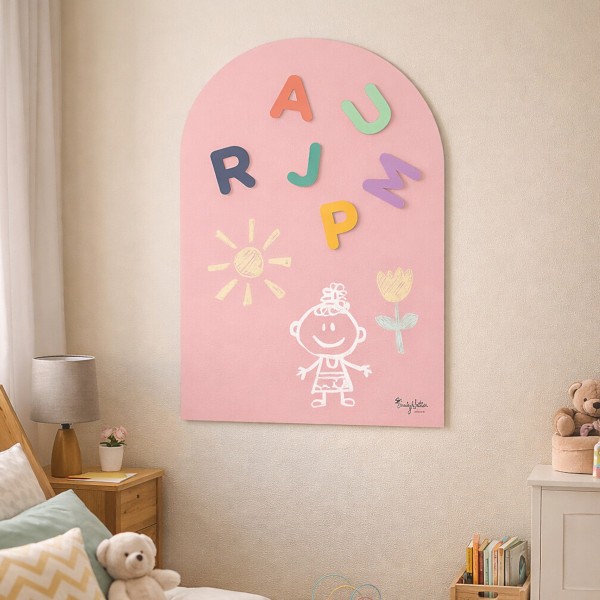 family nation magnekids™ magnetna zidna tabla luk 95 × 60 cm – staroružičasta Family Nation MagneKids™ magnetna zidna tabla Luk 95 × 60 cm – staroružičasta
