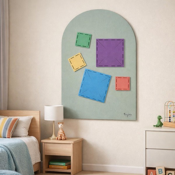 family nation magnekids™ magnetna zidna tabla luk 95 × 60 cm – sage green Family Nation MagneKids™ magnetna zidna tabla Luk 95 × 60 cm – Sage Green