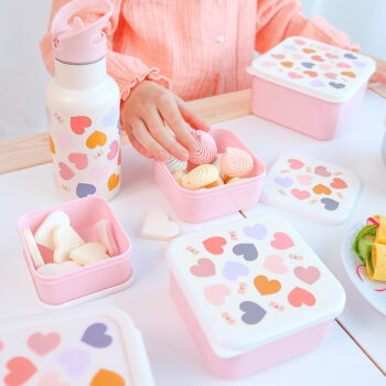 A Little Lovely Company set 4 kutije za užinu – Hearts