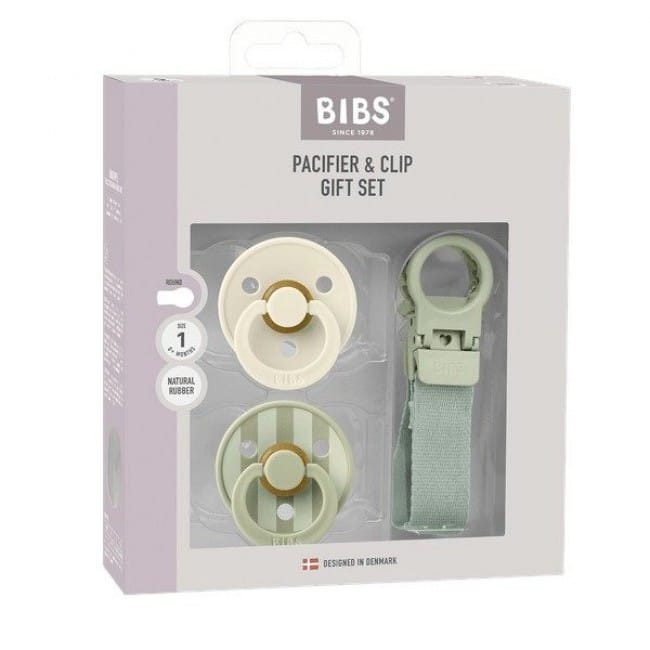 bibs poklon set colour cucla i loop vezica – sage (0 6m) BIBS poklon set Colour cucla i Loop vezica – Sage (0-6m) - Image 1